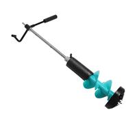 Tarière à Glace électrique Légère pour la Pêche sur Glace en Eau Peu Profonde, Tige D'extension de 50cm, Perceuse sans Fil en Nylon