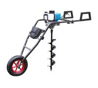 Tarière brouette thermique Leman LOTAR053 52cm3 2 temps à essence avec mèche et accessoires sans carburant