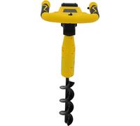 Tarière de jardin sans fil - Foret hélicoïdal/foret à plantes - 30×8 cm (Ø80 mm), couple 7 Nm, rechargeable, prise UE - Jaune