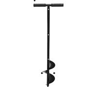 Tarière de jardin, utilisation manuelle, acier au carbone A3 durable, noir