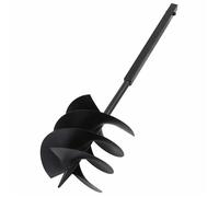 Tarière de sol avec manche 250 mm - vidaXL - noir - acier - 30x30 mm - Longueur totale : 1 m 89944
