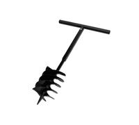 vidaXL Bêche et Tarière Manuelle 200 mm Double Spirale Acier Noir Outil Jardin