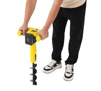 Tarière manuelle 20 V 350 W avec batterie, chargeur, appareil de tarière, extracteur de tarière 550 tr/min, couple jusqu'à 7 N, travail jusqu'à 4 heures pour creuser, préparer les trous de poteau