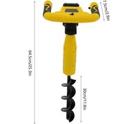 Tarière sans fil - GUT141 - 20 V Li-ion 2000 mAh - Moteur 350 W - 550 tr/min - Foret 30 × 8 cm - Prise UE 110–220 V - Temps de charge 3–4 h - Jaune/Noir