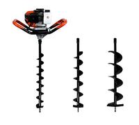 GT GARDEN - Tarière thermique 52 cm3, 3 CV + lot de 3 mèches (80, 100 et 150 mm)