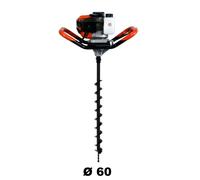 GT GARDEN - Tarière thermique 52 cm3, 3 CV + mèche 60 mm