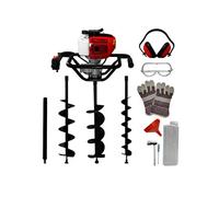 MonsterShop – Tarière à essence 52 cm³ – 3 forets Ø102/152/200 mm – Rallonge 80 cm