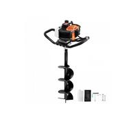 Tarière thermique à essence 43 cm³ 1250 W foret Ø 200 x 800 mm pour plantation jardinage et creusement de trous
