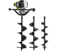 Tarière thermique à essence 43cm³ Moteur 1.6CV + 3 Forets Acier 100/150/200mm Longueur 730mm VITO