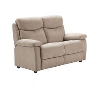 TARIFA - Canapé 2 Places Fixe Beige Tissu Waterproof
