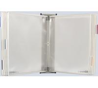 Protège-documents pivotant mural antimicrobien Djois by Tarifold pour format A4 10 pochettes - 20 vues blanc