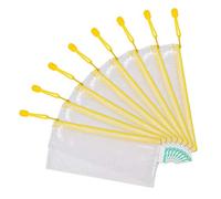 TARIFOLD 509044 poche zippée Fermeture Éclair, DIN long, PVC, jaune - Lot de 8