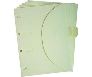 Tarifold - Chemises de rangement Smartfolder perforées A4, beige, lot de 6