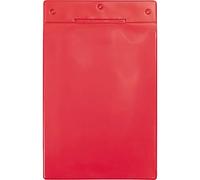 Tarifold Es 162203 Lot de 10 porte-documents magnétiques de signalisation A5 vertical pour étagères, conteneurs sacs magnétiques - Rouge