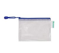 Tarifold Fr 509061- Lot de 8 Pochettes Plastique Format A6 Zip, Fermeture éclair Document Chemises transparentes Dossier pour Bureaux, Voyage, école, Maison, Couleur Bleu