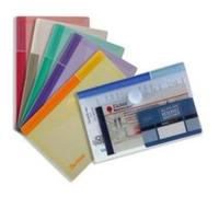Chemise de présentation à scratch Tarifold 16,5 x 10,9 cm couleurs assorties - Paquet de 6