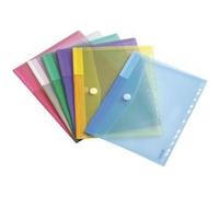 Pochettes perforées Tarifold 24 x 31,6 cm couleurs assorties - Paquet de 12