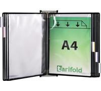 tarifold Support mural 5 pochettes transparentes noir - 416167