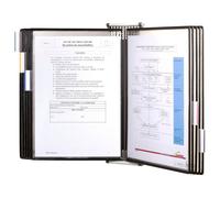 Protège-documents pivotant mural Tarifold Stérifold PVC A4 10 pochettes - 20 vues - coloris noir