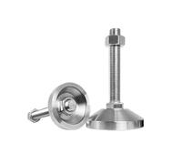 TARONIX Pieds réglables pour Meubles Pied de Sabot réglable et Robuste en Acier Inoxydable M6/8/10/12/16/20 304, Pied de Machine mécanique, vis de Fixation, Pied de Support 30~60mm(D40xM12x100)