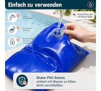 Tarqite Lot de 12 sacs à eau pour piscine - 35 x 24 cm - Avec crochet - Bâche de protection robuste pour piscine - Pour la sécurité et la propreté