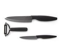 Tarrerias Bonjean Couteau Céramique Noire Set 1 Lame Steak 10 Cm + 1 Epluche Légume Céramique Noire 15 Cm