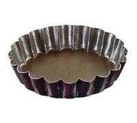 Moule à Tartelette cannelé Rond Anti-Adhérent Fond Fixe GOBEL D120