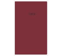 Taschenplaner 1M/2S bordeaux 2027: Monatsplaner 10x16 cm mit 1 Monat auf 2 Seiten, Adressheft & Zeitplaner 8-19 Uhr für Arbeit