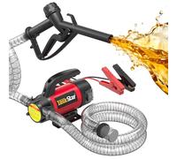 TaskStar Pompe à Gasoil 12V: Débit 50 L/min, Pompe Électrique Portable avec Pistolet, Filtre et Tuyaux pour Diesel, Biodiesel, Kérosène et Fioul - Pour Maison, Ferme et Chantier