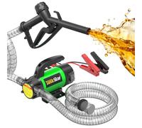 TaskStar Pompe à Gasoil Pompe Électrique Carburant 12V 50 L/min Portable | avec Pistolet, Filtre et Tuyaux pour Diesel, Kérosène et Fioul - Tracteurs, Camions, Machines Agricoles et Générateurs