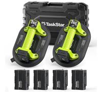 Taskstar Ventouse Carrelage Électrique: Ventouse Vitre sans Fil 25cm avec Capacité de Charge Verticale de 250 kg, Affichage LCD, 4X Batteries 3000mAh,Ventouse Pare Brise pour Verre, Carrelage, Granit