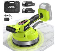 Taskstar Vibreur carrelage, compatible avec batterie Makita 18V, ventouse 160 mm (113 kg), 26.000 tr/min, 12 vitesses, pour carrelage grand format jusqu’à 122 cm, outil installation professionnel