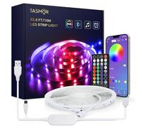 TASMOR Ruban LED USB 10M, Ruban LED RGB Multicolore Contrôlé par APP, Bande LED Auto-adhésif Synchroniser avec Musique, Décoration pour Chambre, Maison, Bar, Fête, Noël