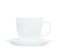 Tasse 22 Cl + Sous-Tasse Blanches - Vendu Par 6 - Carine - Luminarc Blanc