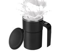 Tasse à auto-agitation | Thermos à café intelligent rechargeable avec indicateur de température portable | Gobelet de mélange pour utilisation à la maison, au bureau et en voyage, pour lait cacao