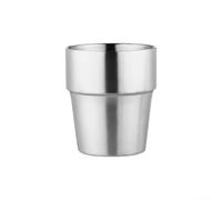 Tasse à café à double paroi en acier inoxydable conçue pour la stabilité de la température et une manipulation sûre lors de la consommation de bière ou de thé (argenté)