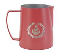 Tasse à café artistique de 350ml avec bouche pointue, pichet à mousse de lait en acier inoxydable 304 pour usage domestique (Rouge Rosé)