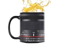 Tasse à café avec objectif d'appareil photo - Capacité de 350 ml, récipient photo, tasse optique, construction antidérapante, concept de porte-gobelet premium pour instantanés | Cylindre artistique