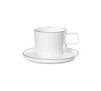 Tasse à café avec soucoupe Asa Selection Oco Ligne Noire, 200 ml