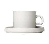 Tasse à café avec soucoupe PILAR, set de 2 pc, 200 ml, crème, Blomus