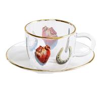 Tasse à café avec soucoupe TOILETPAPER I LOVE YOU 110 ml, Seletti