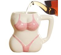 Tasse à café Bikini Girl, tasse à café Bikini | Body Art Bikini Mug - Tasses à café sexy, tasse en céramique corps féminin, tasses à latte pour décor de bureau, tasse Div