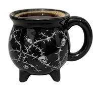 Tasse à café chaudron en céramique avec poignée ergonomique | Tasse de sorcière pour Halloween, pique-nique, pêche, vacances, feu de camp, randonnée, jeu d'aventure, maison, camping, fête