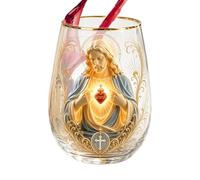 Tasse à café chrétienne - Gobelet ergonomique en verre antidérapant de 400 ml | Verres Jesus Faith en édition limitée | Gobelet à whisky floral de collection | Articles de bar pour les fêtes à la mais