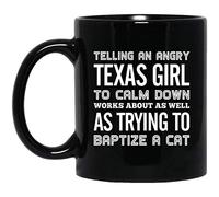 Tasse À Café Comment Calmer Une Jeune Texane En Colère Mugs Souvenir 330Ml | Anti Taches Céramique Mugs qualité Tasse à Thé Pour Souvenir Cadeau D'anniversaire meilleures amies