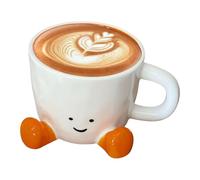 Tasse à café créative en céramique pétrie à la main, tasse à thé fantaisie avec pieds, tasse à café thermique à pied pour bureau, maison, camping, , adultes, cadeau fantaisie pour