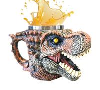 Tasse À Café De Dinosaure 3D, Crâne De Dinosaure, Figurine D'animal, Tasse À Thé Au Lait, Mug Gothique Antidérapante En Acier Inoxydable, Cadeau D'anniversaire Et De Noël Pour Amis De Famille