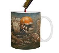 Tasse à café de football américain avec grand format | Tasse à café pour décoration de bureau, décoration d'intérieur 37