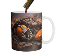 Tasse à café de football - Tasse à thé amusante, vase à boire américain, grand pot en céramique | récipient à cool, porte-boissons fantaisie pour jus de lait, routine du matin, utilisation de