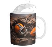 Tasse à café de football, tasse de football américain Tasses à à boire de | Tasse à café pour la décoration de la maison, bureau, présentoir d'étagère, cavern 36